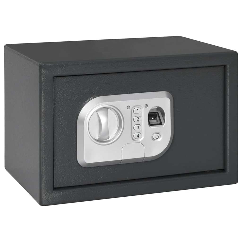 Digital safe med lås Mørke grå 31 x 20 x 20 cm Stål