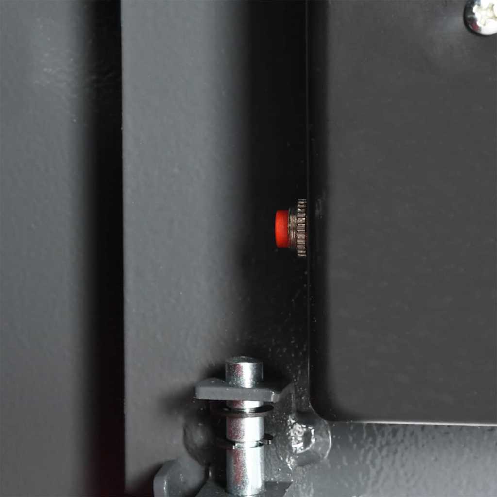 Digital safe med lås Mørke grå 35 x 25 x 25 cm Stål
