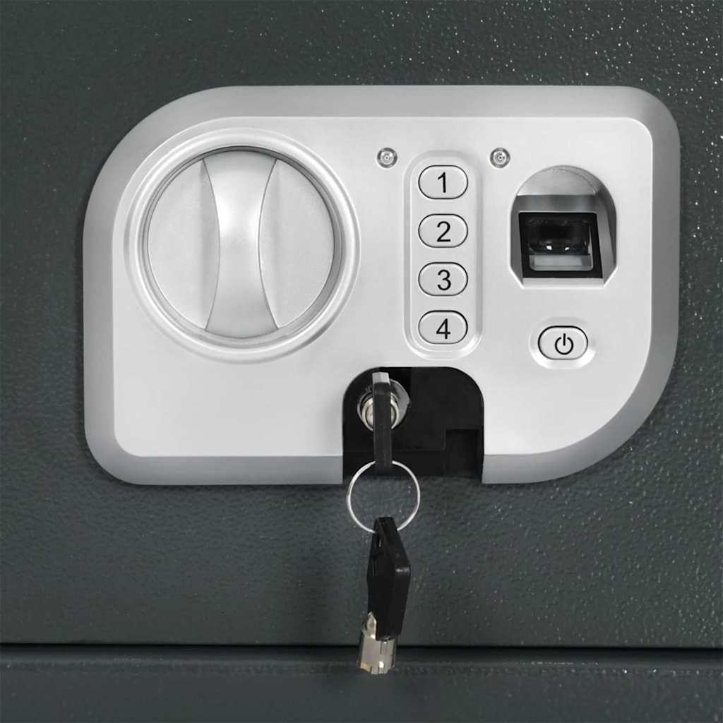 Digital safe med lås Mørke grå 35 x 25 x 25 cm Stål