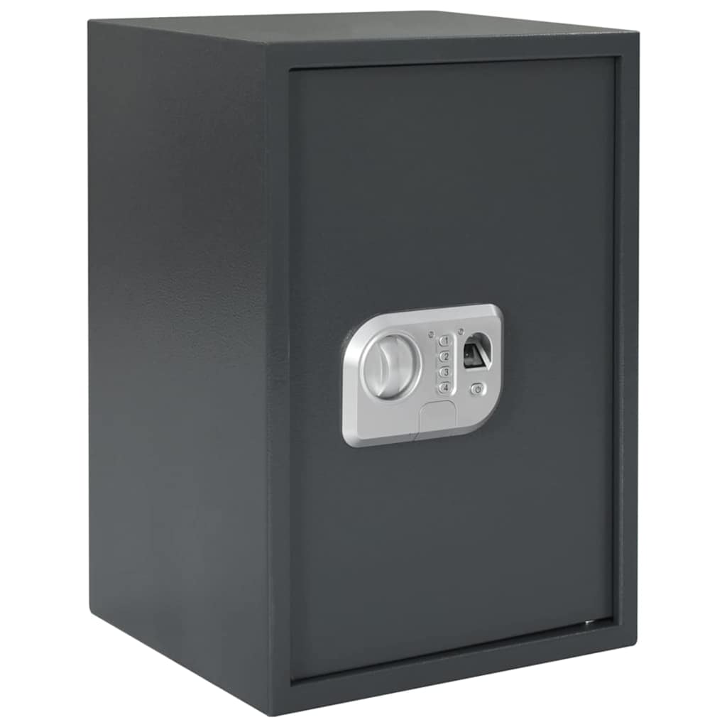 Digital safe med lås Mørke grå 35 x 31 x 50 cm Stål