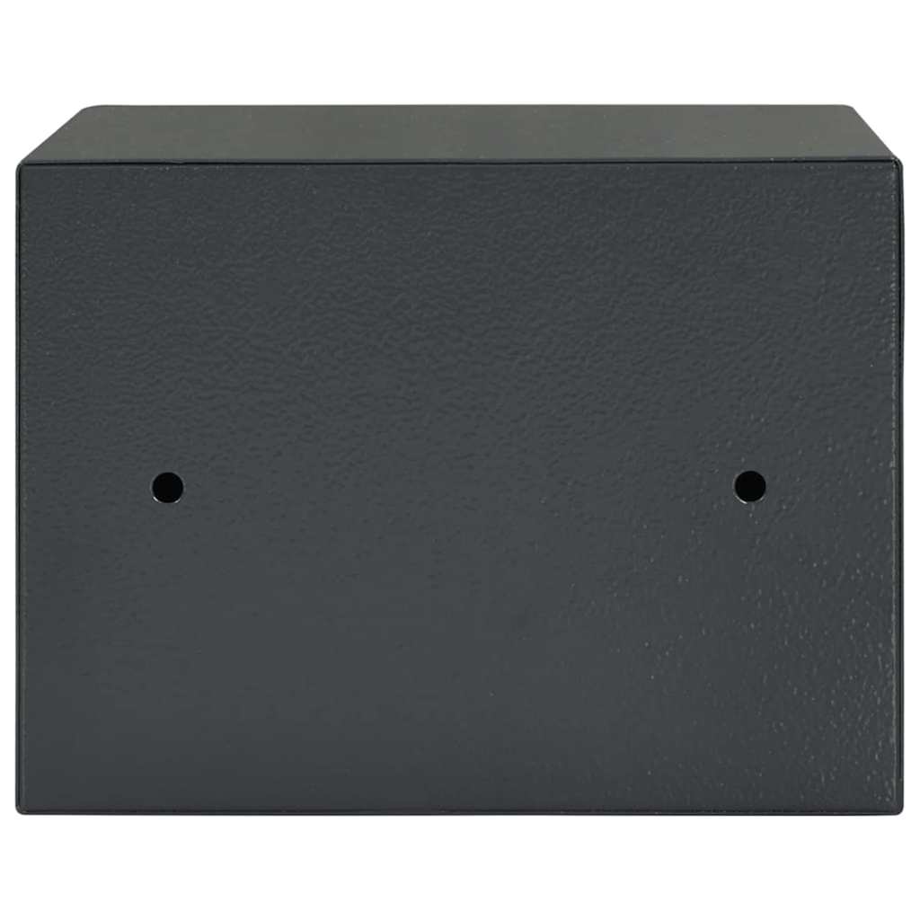 Safe Box med lås Mørke grå 23 x 17 x 17 cm Stål