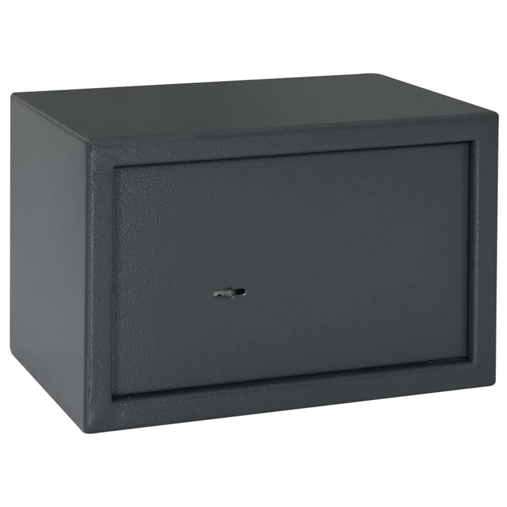 Safe Box med lås Mørke grå 31 x 20 x 20 cm Stål