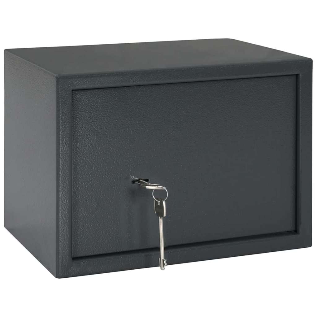 Safe Box med lås Mørke grå 35 x 25 x 25 cm Stål