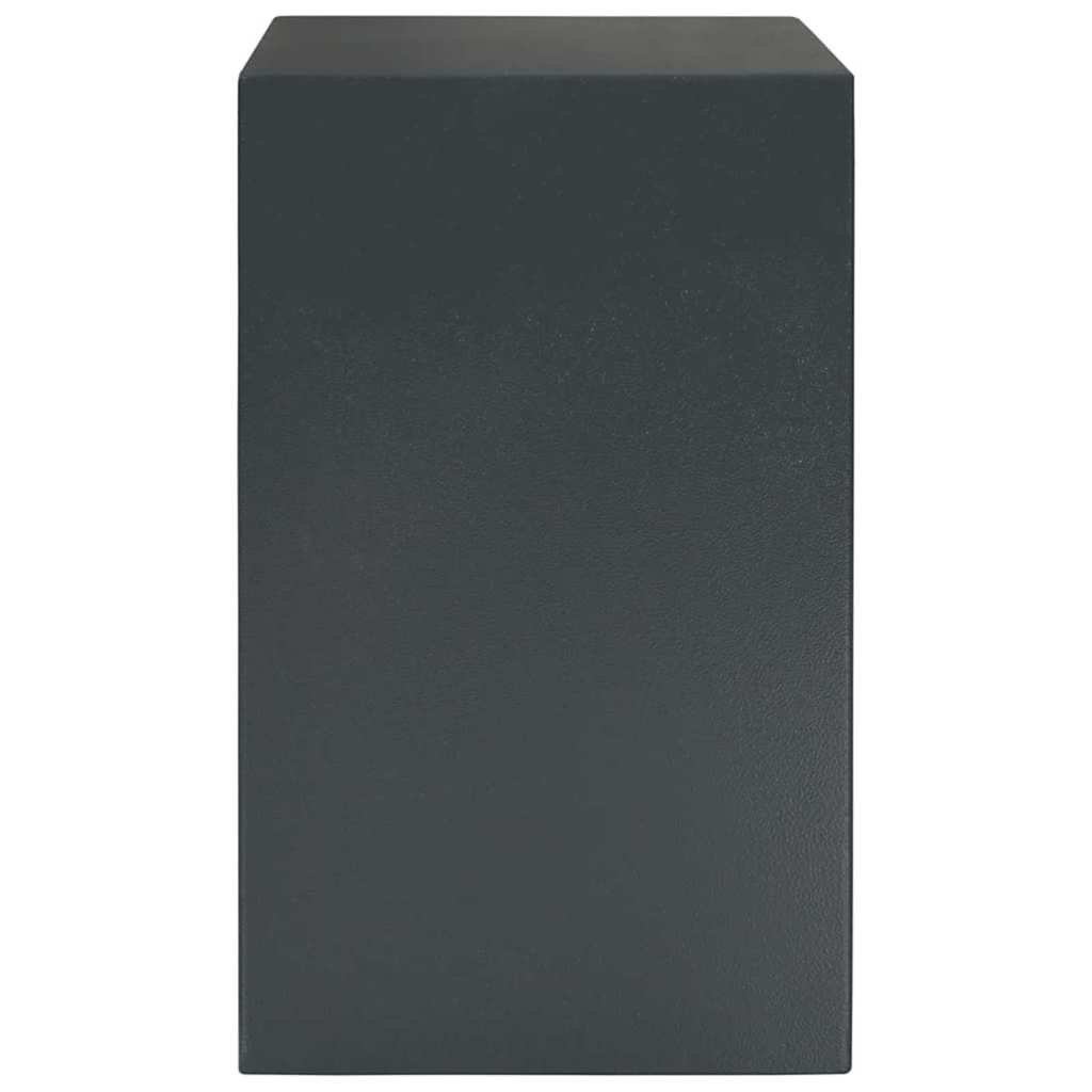 Safe Box med lås Mørke grå 35 x 31 x 50 cm Stål vidaXL