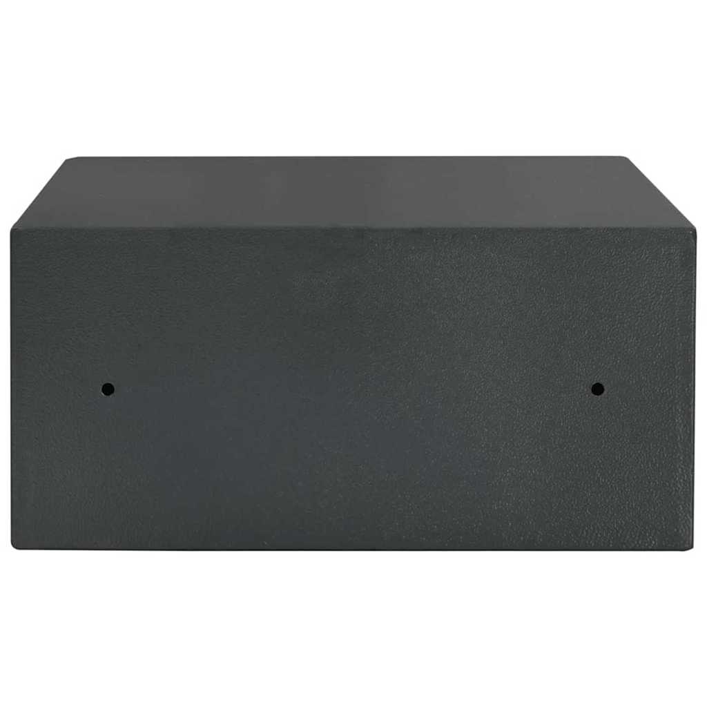 Digital safe med lås Mørke grå 42 x 37 x 20 cm Stål vidaXL