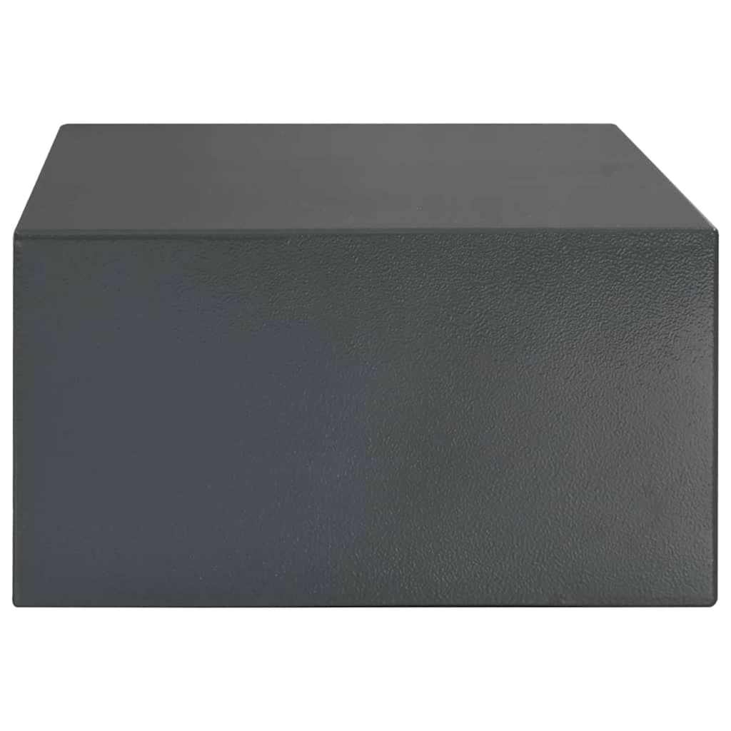 Digital safe med lås Mørke grå 42 x 37 x 20 cm Stål vidaXL