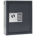 Digital safe med lås Mørke grå 30 x 10 x 36,5 cm Stål