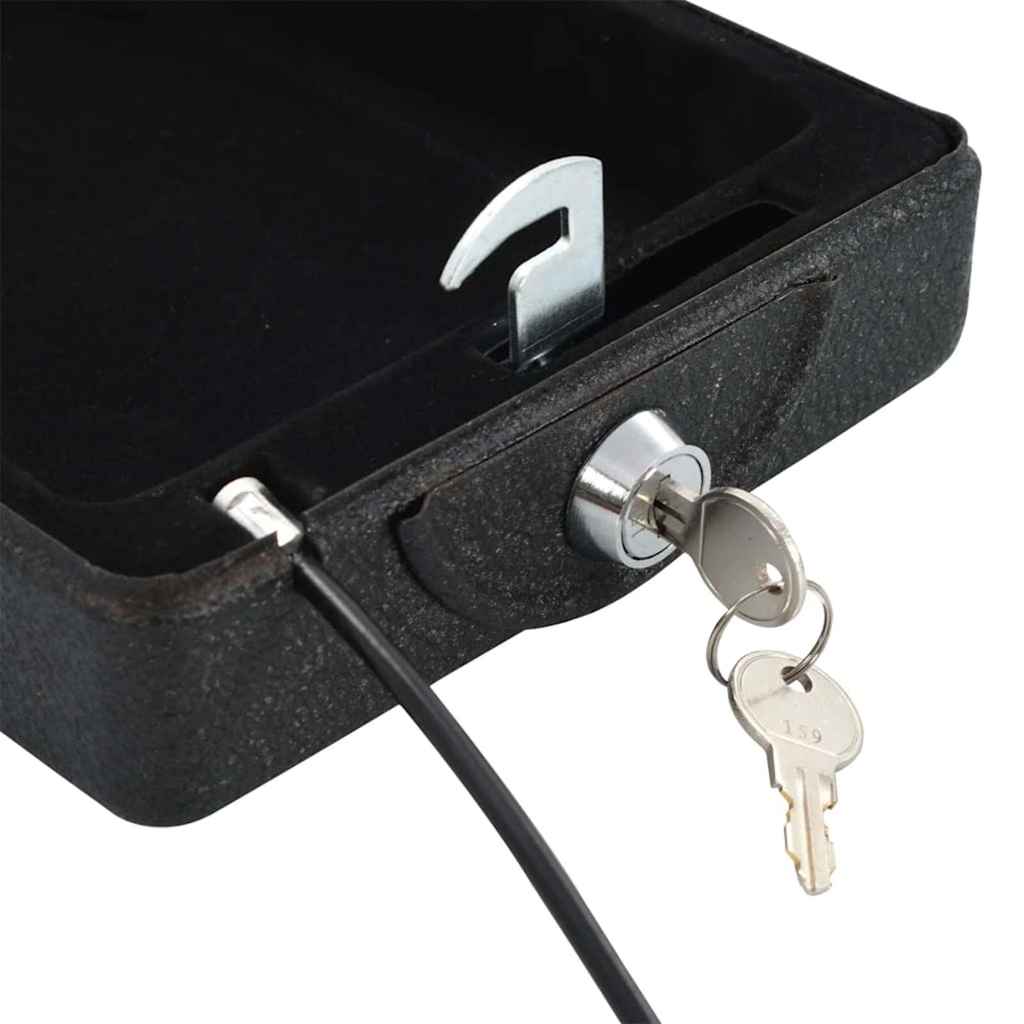 Bil Safe med lås Svart 22 x 16 x 7 cm Stål