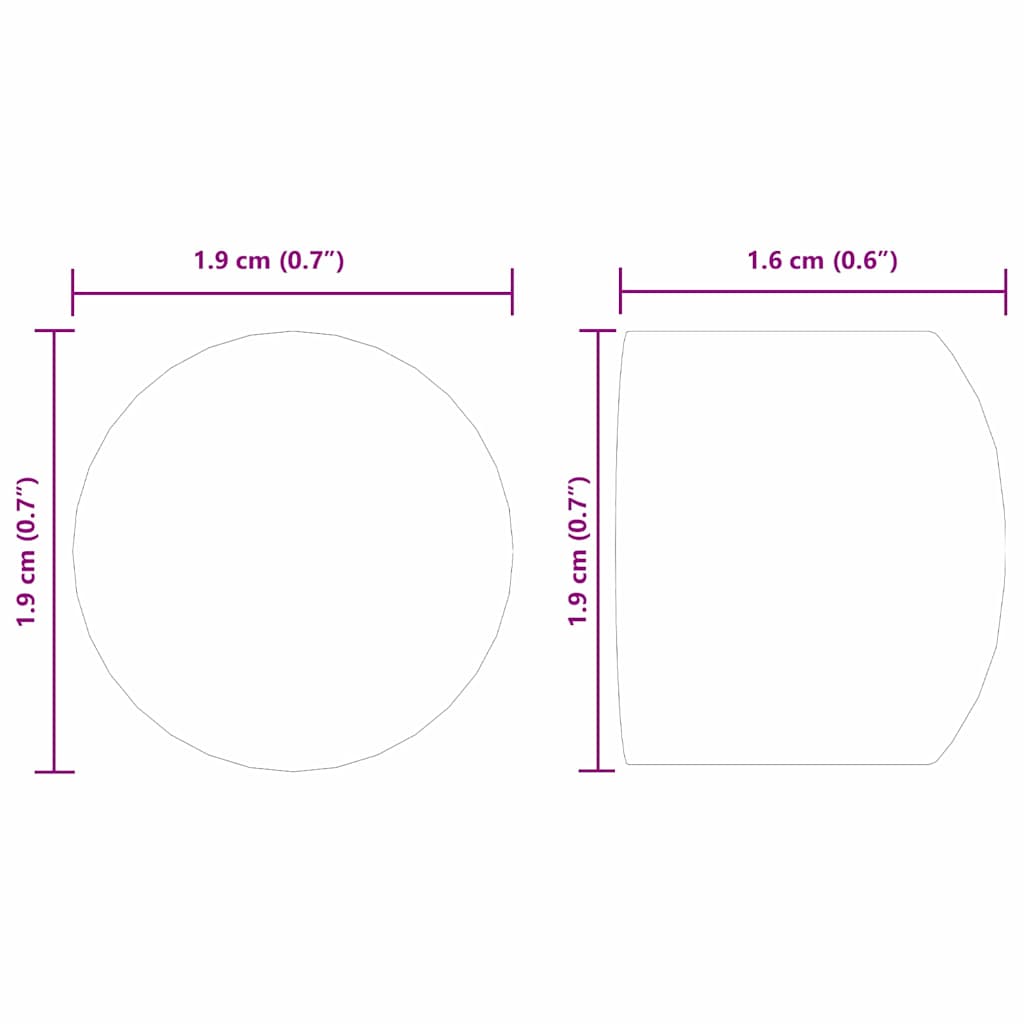 Foosball Bord Endekapper 10 pcs Svart 1,9 x 1,9 x 1,6 cm PP vidaXL