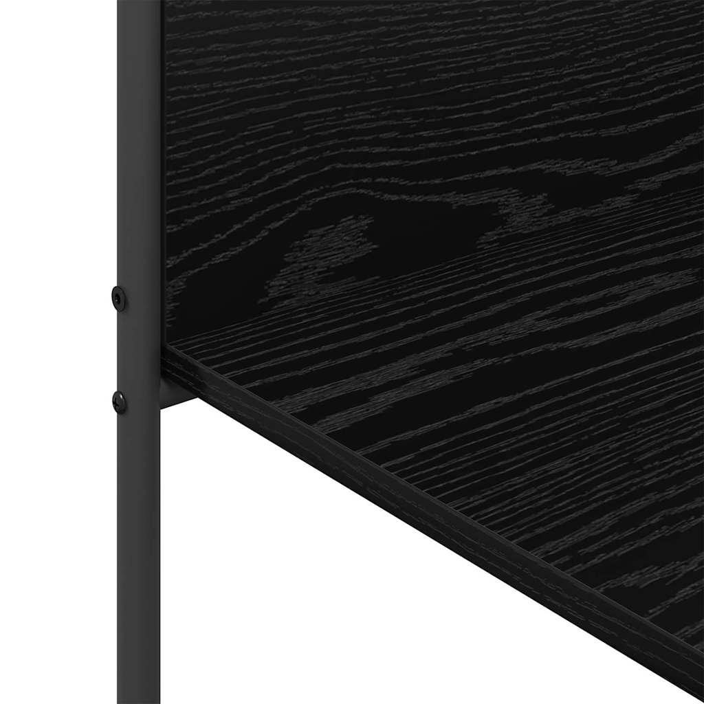 Klesstativ med hylle Svart 120 x 44 x 160 cm Konstruert tre