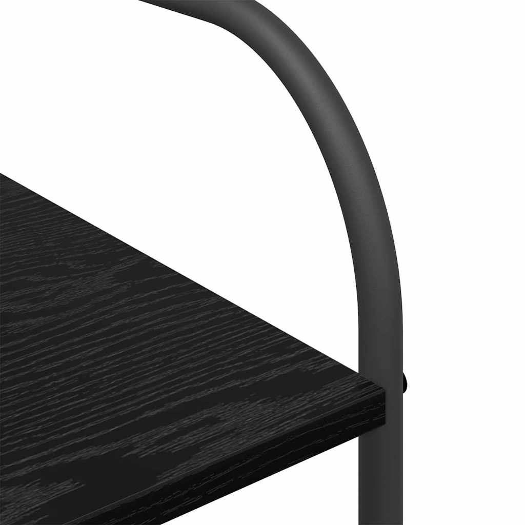 Klesstativ med hylle Svart 120 x 44 x 160 cm Konstruert tre