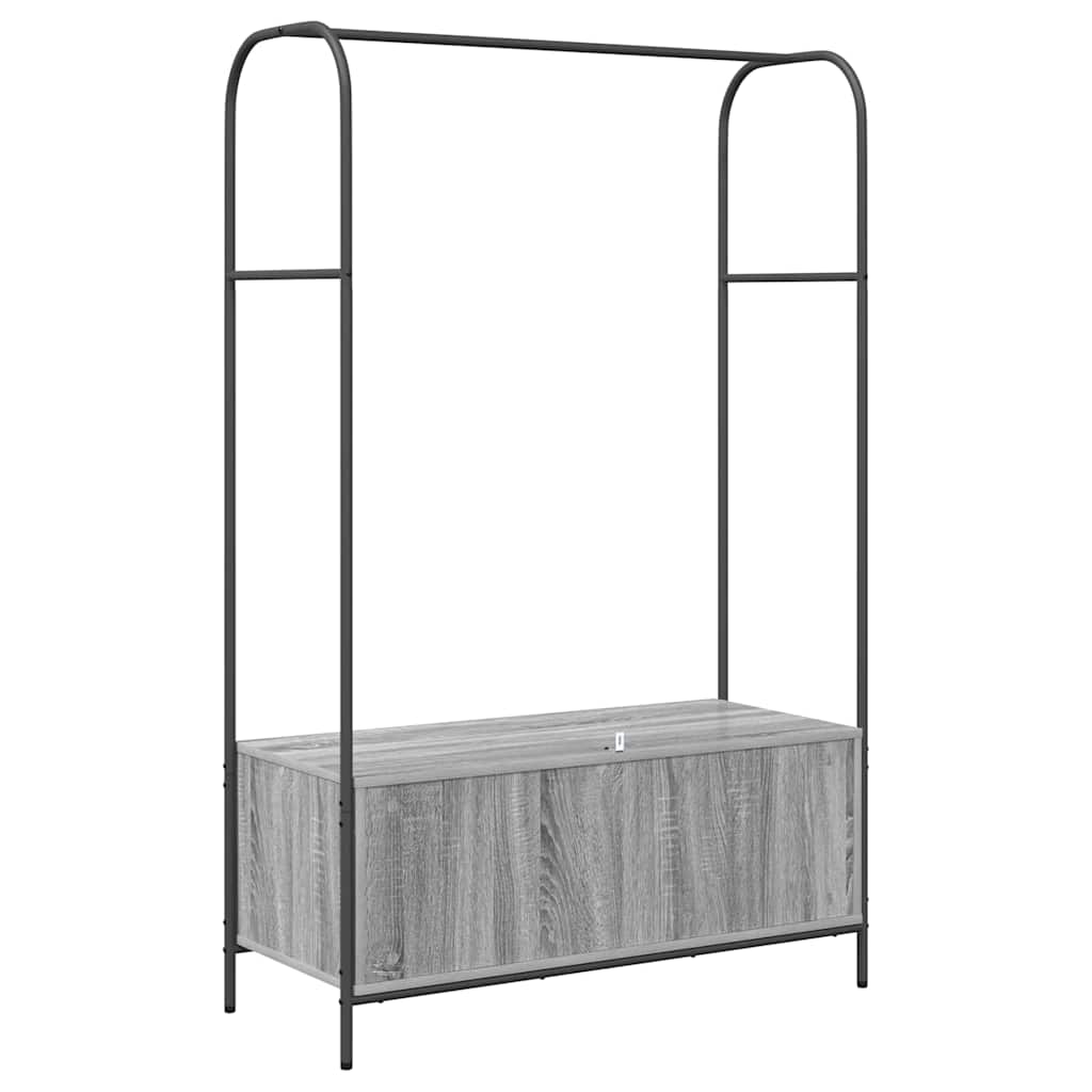 Klesstativ med lagring Grå 100 x 44 x 160 cm Konstruert tre