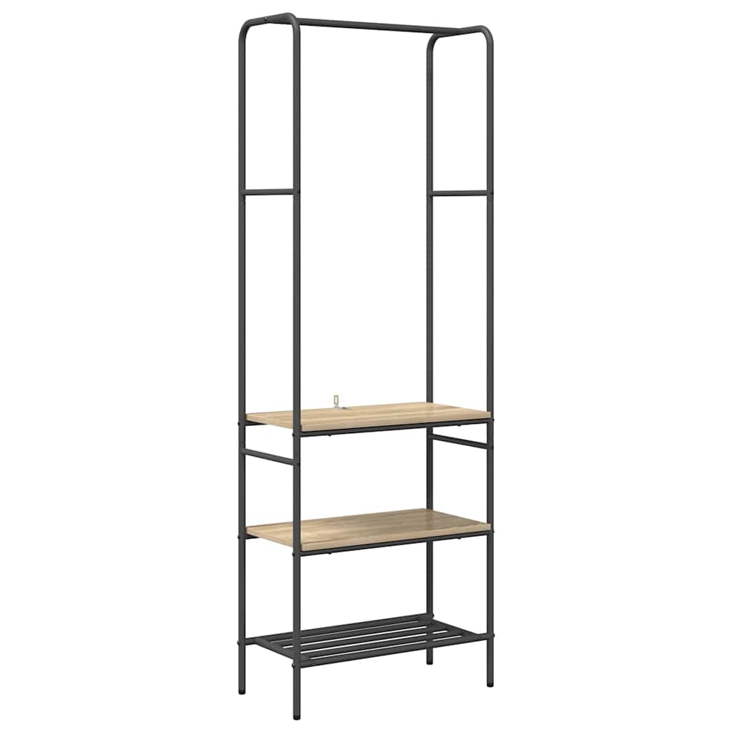 Klesstativ med hylle Sonoma eik 60 x 30 x 171 cm Konstruert tre