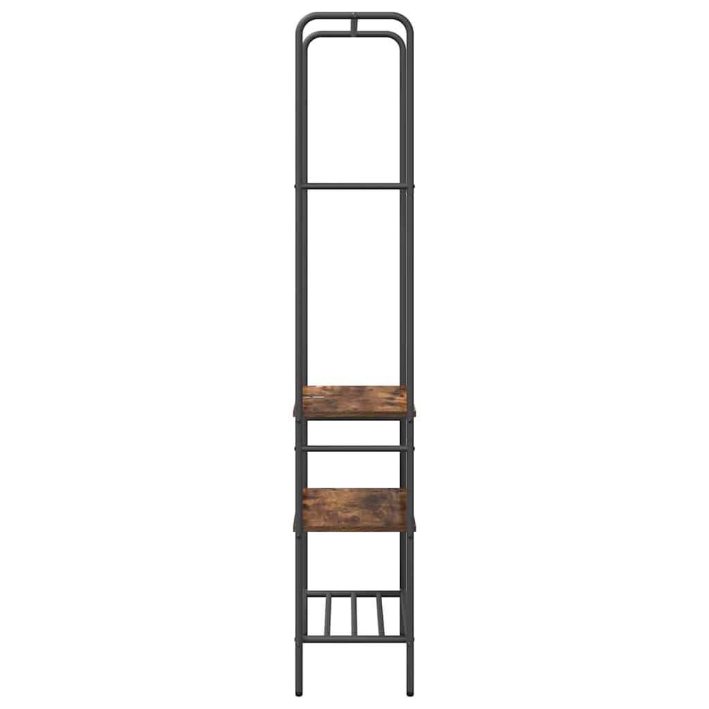 Klesstativ med hylle Røkt eik 60 x 30 x 171 cm Konstruert tre