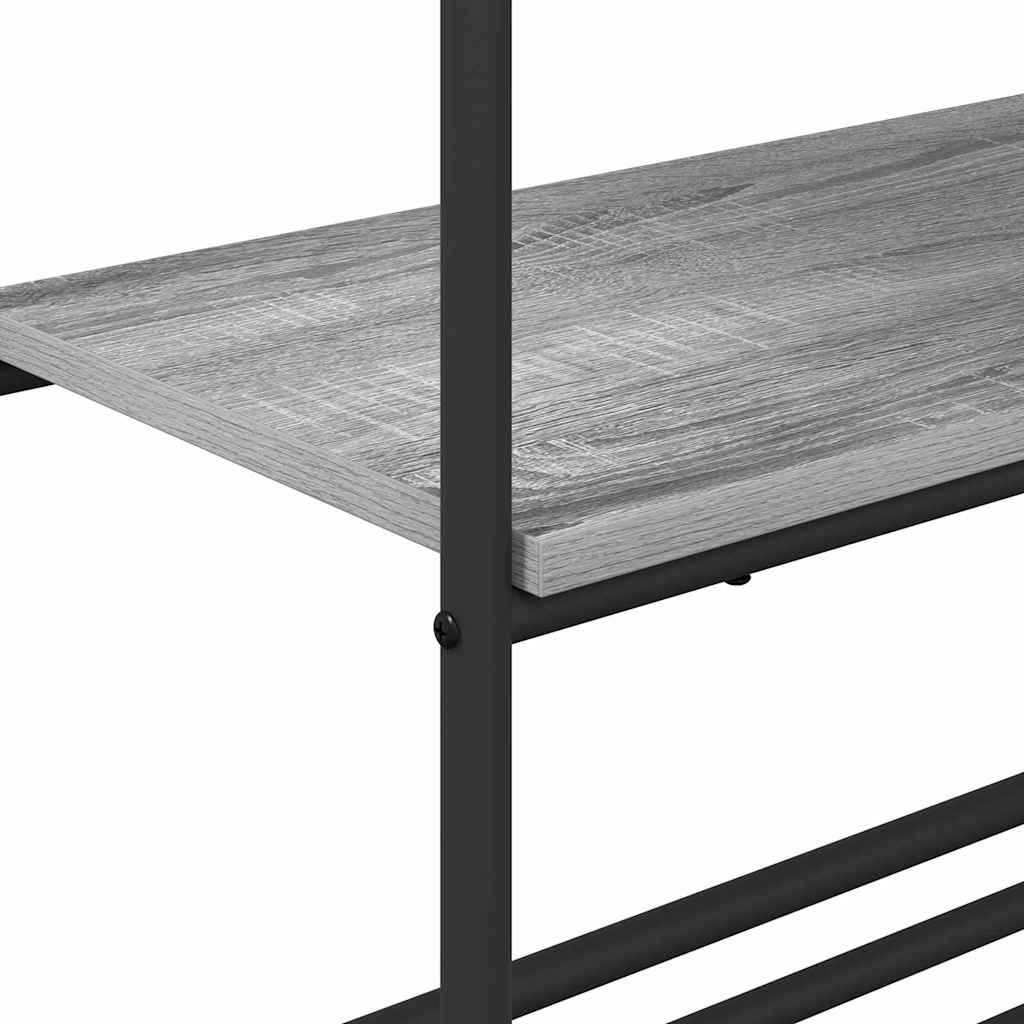 Klesstativ med hylle Grå sonoma 60 x 30 x 171 cm Konstruert tre