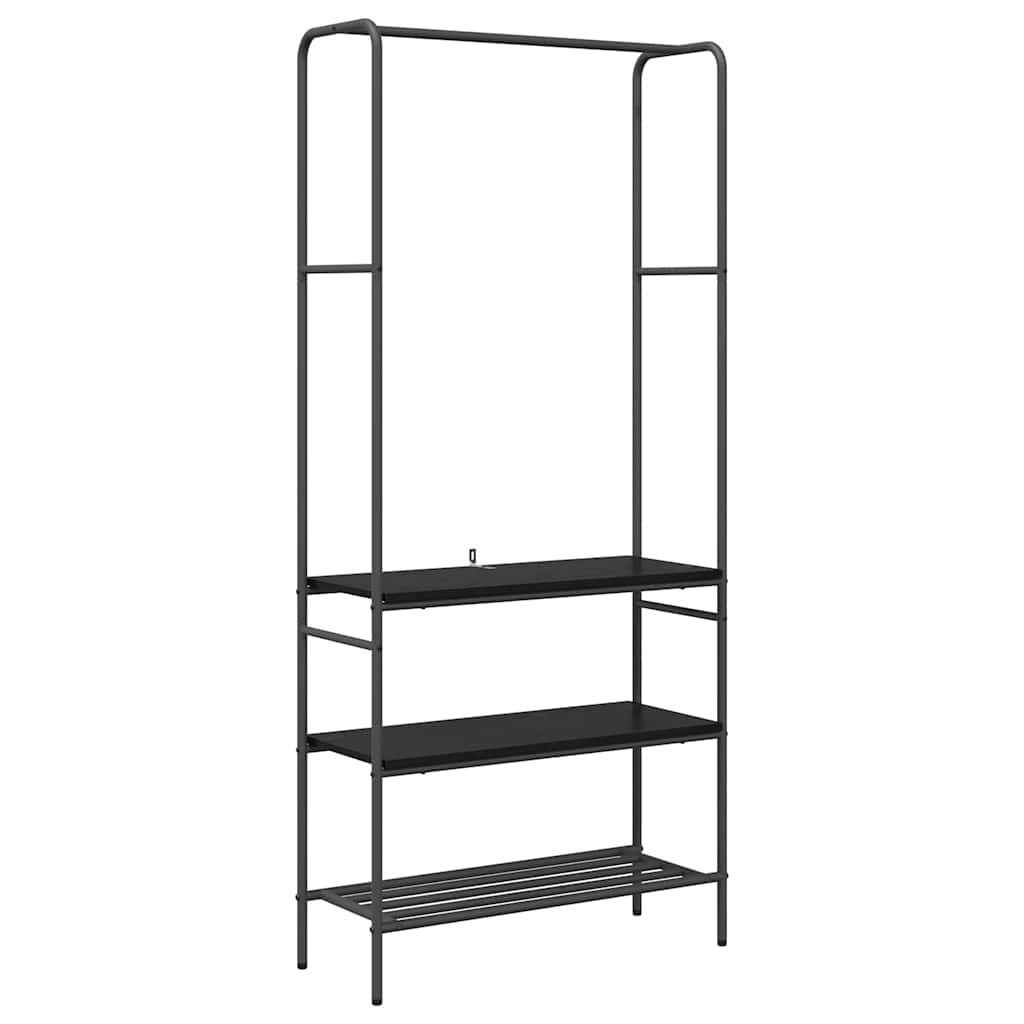 Klesstativ Svart Eik 77 x 30 x 171 cm Konstruert tre