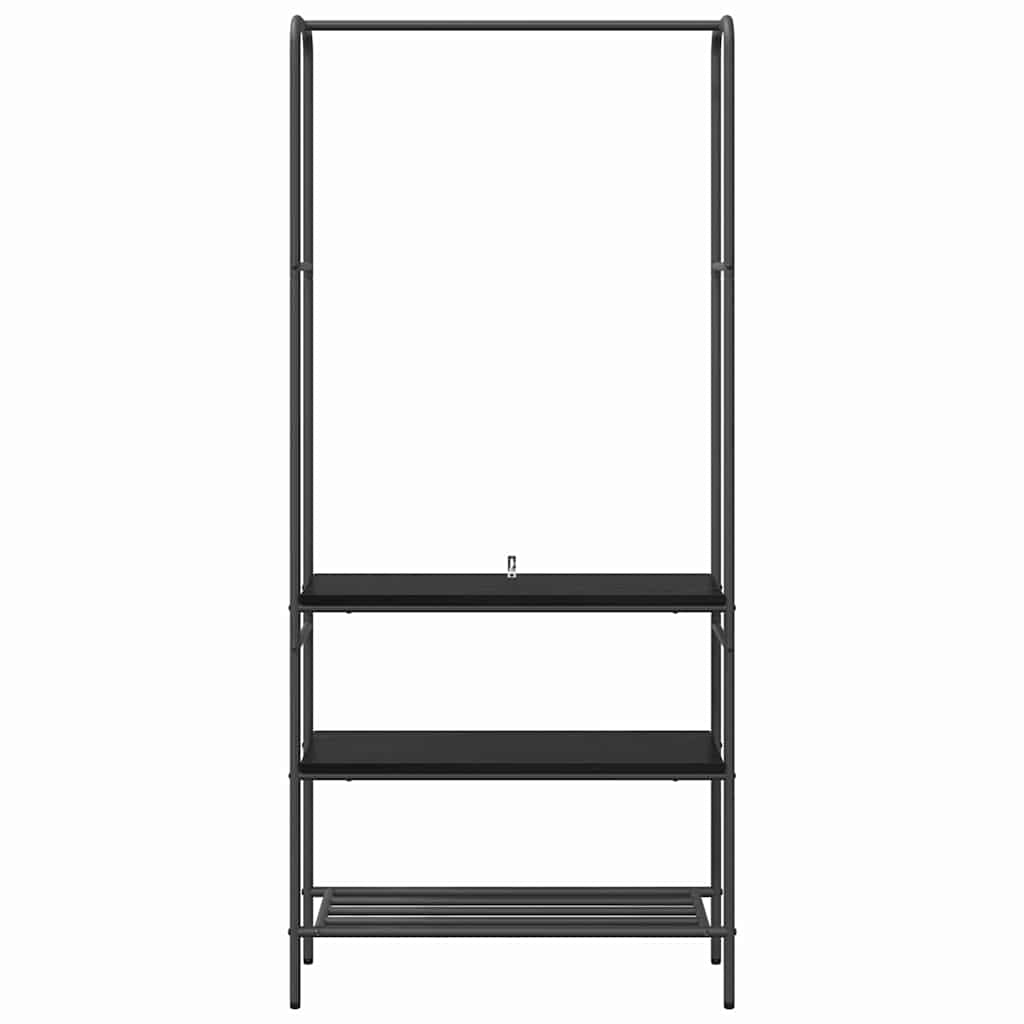 Klesstativ Svart Eik 77 x 30 x 171 cm Konstruert tre