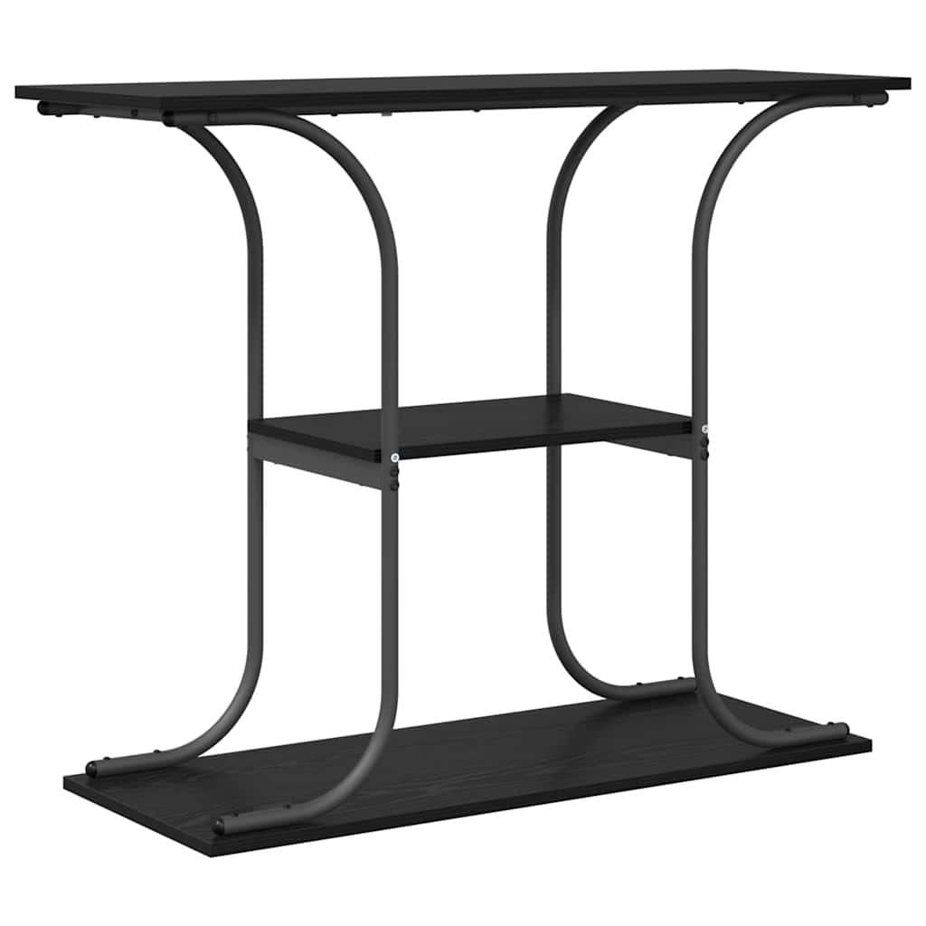 Konsollbord Svart Eik 101 x 35 x 80,5 cm Konstruert tre