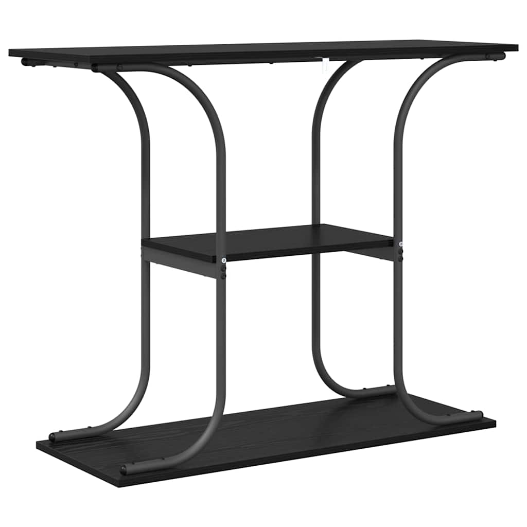 Konsollbord Svart Eik 101 x 35 x 80,5 cm Konstruert tre