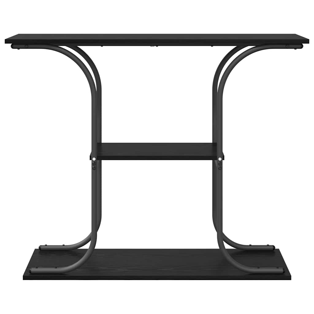 Konsollbord Svart Eik 101 x 35 x 80,5 cm Konstruert tre