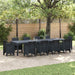 Hagebord Antrasitt 350 x 100 x 74 cm polyrotting