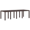 Hage Spisegruppe 11 pcs Brun Polt rattan