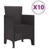 Hage Spisegruppe 11 pcs Brun Polt rattan