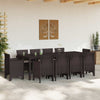 Hage Spisegruppe 11 pcs Brun Polt rattan