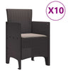 Hage Spisegruppe 11 pcs Brun Polt rattan