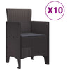 Hage Spisegruppe 11 pcs Brun Polt rattan