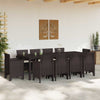 Hage Spisegruppe 11 pcs Brun Polt rattan