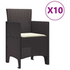 Hage Spisegruppe 11 pcs Brun Polt rattan