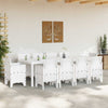 Hage Spisegruppe 11 pcs Hvit Polt rattan