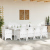 Hage Spisegruppe 11 pcs Hvit Polt rattan