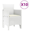Hage Spisegruppe 11 pcs Hvit Polt rattan