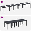 Hage Spisestue Set med Puter 13 pcs Antrasitt Syntetisk rotting