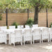 Hage Spisegruppe 13 stk. Hvit Poly rattan