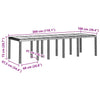 Hage Spisegruppe 13 pcs Hvit Poly rattan