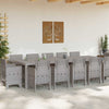 Hage Spisegruppe 13 pcs Lysegrå Poly rattan