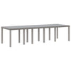 Hage Spisegruppe 13 pcs Lysegrå Poly rattan