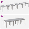 Hage Spisegruppe 13 pcs Lysegrå Poly rattan