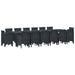 Hage Spisegruppe 15 pcs Antrasitt Polt rattan