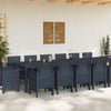 Hage Spisegruppe 15 pcs Antrasitt Polt rattan