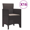 Hage Spisegruppe 17 pcs Brun Polt rattan