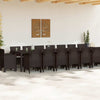 Hage Spisegruppe 17 pcs Brun Polt rattan