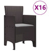 Hage Spisegruppe 17 pcs Brun Polt rattan