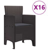 Hage Spisegruppe 17 pcs Brun Polt rattan