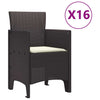 Hage Spisegruppe 17 pcs Brun Polt rattan
