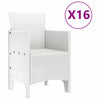 Hage Spisegruppe 17 pcs Hvit Polt rattan