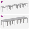 Hage Spisegruppe 17 pcs Lysegrå Polt rattan
